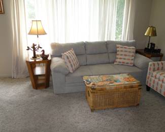 Family room couch, and endtables