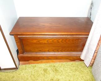 Wood storage chest