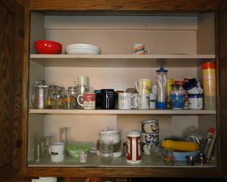 Various kitchen items, and coffee mugs are going to be free