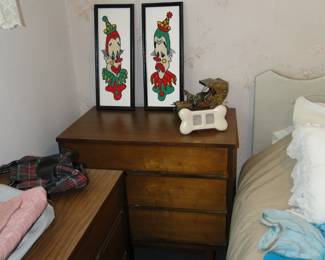 Mid Century Modern clown art