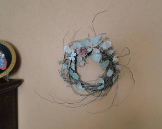 Blue floral wreath