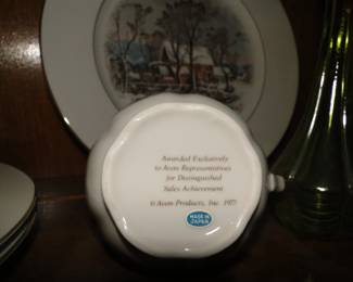 This set of china was an actual award given to top salespeople at Avon