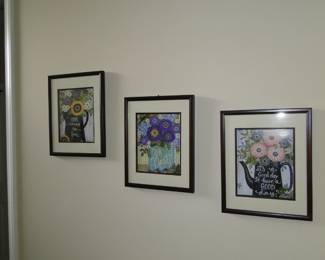 The triples of framed art