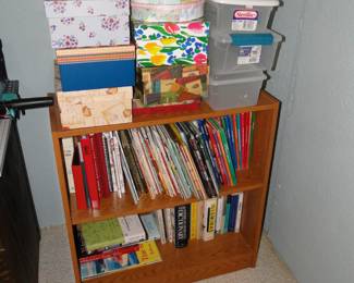Storage containers, and books