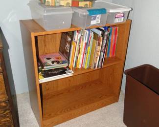 Bookshelf with books