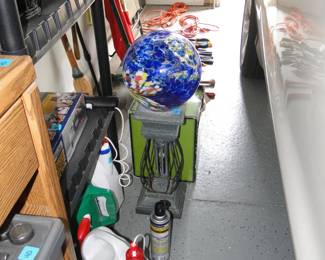 Gazing ball, and other fun yard things
