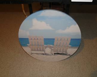 Round canvas print