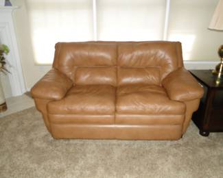 WHEW!!! Matching leather loveseat