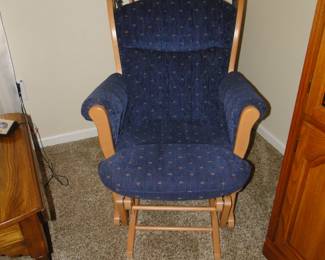 Glider rocker with foot stool