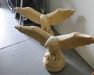 We also have a nice pair of cement eagles too