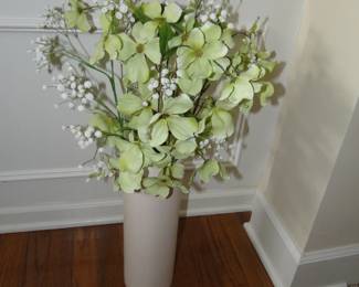 Smaller vase with faux florals