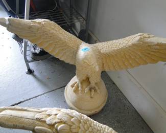 Just look at the detail on those cement eagles