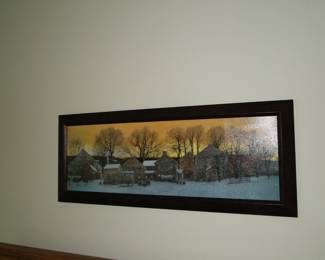 Long New England framed print