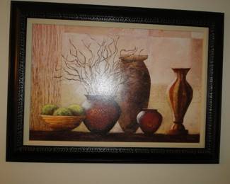 This is the art above the leather sofa