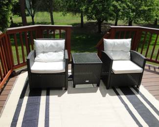 These chairs are very comfortable when sitting outside