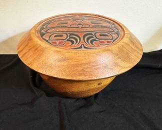 by Steven Evans, Westcoast NW Inuit wooden bowl.