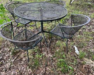 iron tables and chairs