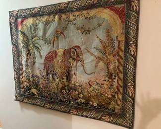 Large tapestry of elephant