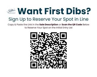 Scan the QR code starting at 8am to secure your place in line.