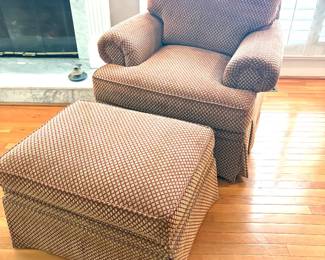 Massoud accent chair with ottoman