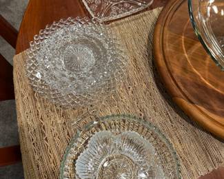 Various pieces of cut glass and crystal.
