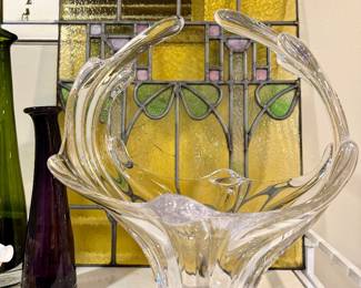Stained glass window.