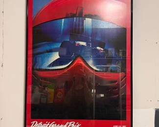 First Detroit Grand Prix framed poster.