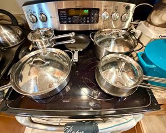 Revere Pro line pots and pans.