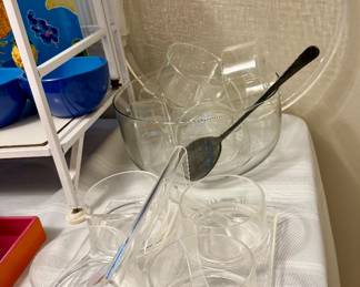 Vintage acrylic serving ware.