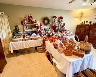 A room filled with Christmas, Easter & Halloween!