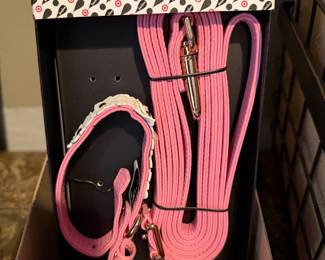 Brand New Oscar de la Renta dog collar and leash sets.