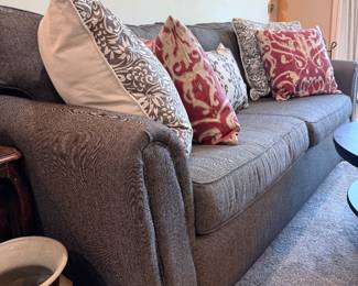 Down filled herringbone sofa.