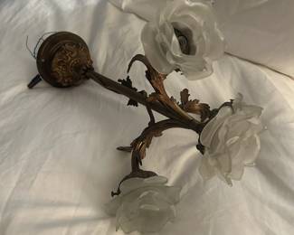 French Bronze 3 light Chandelier