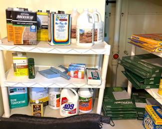 Bulk cleaning supplies and air filters 