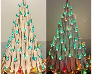 Vintage ceramic lava Christmas tree 