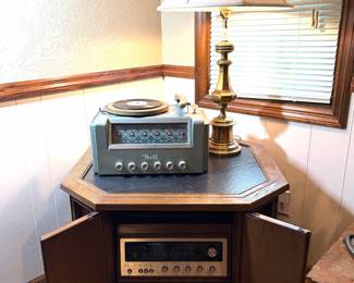 vintage 1960s Magnavox record player and radio console 