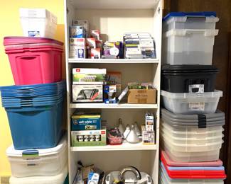 Light bulbs, storage containers and extension cords