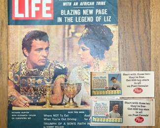 LIFE Magazine - April 13, 1962 - Mickey Mantle Rodger Maris POST baseball cards 