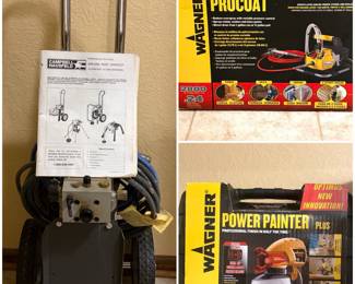 Wagner procoat paint sprayer, Campbell airless paint sprayer, Wagner power painter