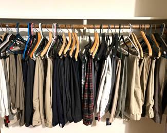 Huge collection of men’s dress pants brands including Hart Schaffner & Marx Jos. A. Bank H. Freeman & Son Chaps/Ralph Lauren RBM Arrow Norm Thompson Stanley Blacker Croft & Barrow Wrangler and  Haggar
