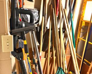 Shovels, rakes, hose attachments