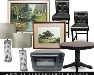 Pottery Barn, Noritake, needlepoint, tools, small appliances, large appliances and much more!