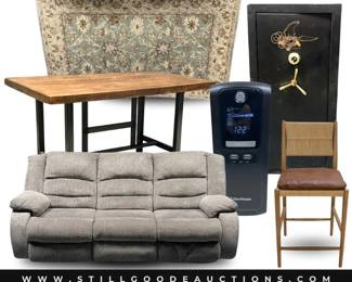 Pet supplies, Sur La Table kitchen items, Franciscan dishes, designer furniture, Ethan Allen, garden stools, chandeliers, exercise equipment, inversion table, Barbie dolls, Department 56, wicker furniture and much more!