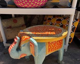 Painted Elephant Table