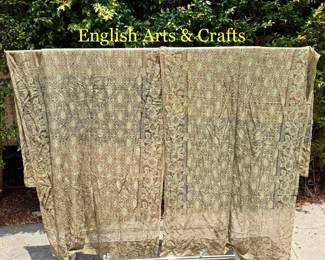 Sheer Green & Gold Panels