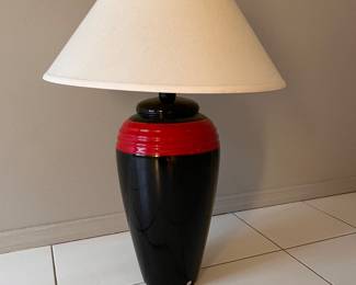 Quantity of 2 red and black lamps