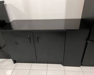 Black 2 door cabinet 49 1/4” x 18”