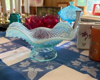 Blue Glass Dish