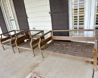 Teak furniture with cushions
