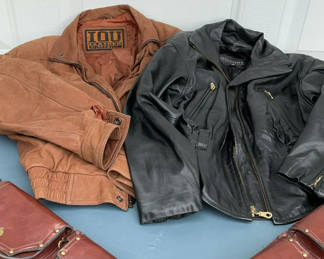 Lot 101: 2 Leather Jackets And Belt